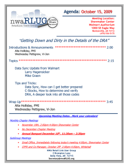 nwaRLUG Monthly Agenda Template