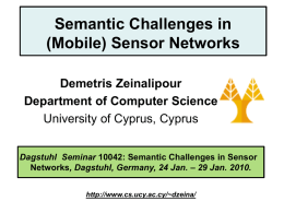 Semantic Challenges in (Mobile) Sensor Networks