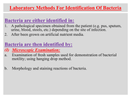 Microbial growth requirements: