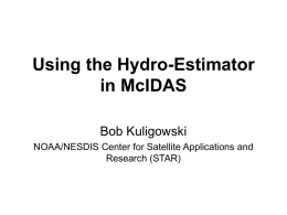McIDAS Basics and an Introduction to the Hydro