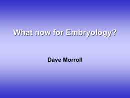 What now for Embryology?
