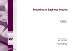 Modelling e-Business Models