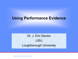LISU Research & consultancy for performance management