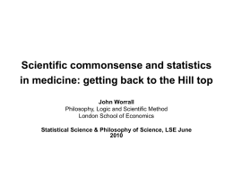 Evidence in medicine: getting back to the Hill top