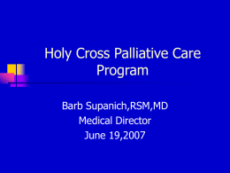 Holy Cross Palliative Care Program