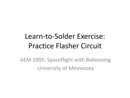 Learn-to-Solder Exercise: Practice Flasher Circuit