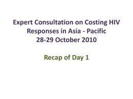 Expert Consultation on Costing HIV Responses in Asia