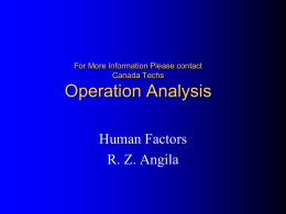Chapter 3: Operation Analysis - ----Canada Techs----