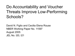 Do Accountability and Voucher Threats Improve Low