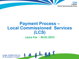 Local Enhanced Services (LES) Update February 2015