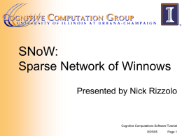SNoW: Sparse Network of Winnows
