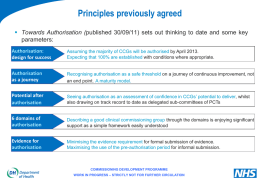 CCG authorisation slides
