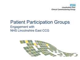 Front Page Header - Lincolnshire East CCG