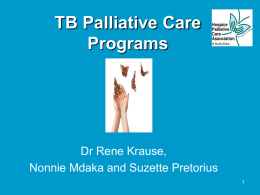 TB Palliative Care Programs