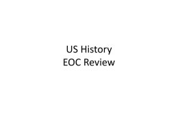 US History EOC Review
