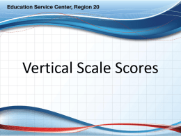 Vertical Scale Scores