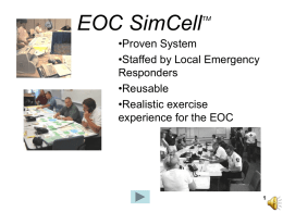 EOC SimCellTM - Emergency Operations Center Systems