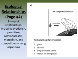 Biology EOC #14: Relationships Interpret relationships