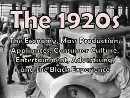 1920s Economics and Culture (USHC 6.1)