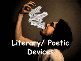 Literary/ Poetic Devices - Campbell County High School