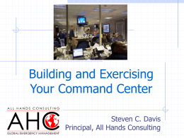 Building and Exercising the EOC