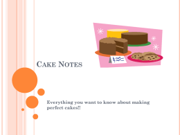 Cake Notes