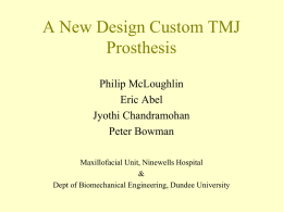 A New Design Custom TMJ Prosthesis