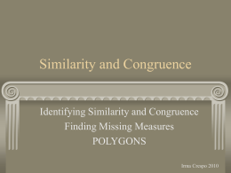 Similarity and Congruence