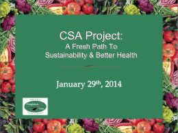CIGNA CSA Project: A Fresh Path To Sustainability & Better