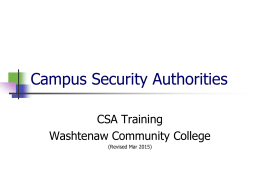 Staff Training - Washtenaw Community College