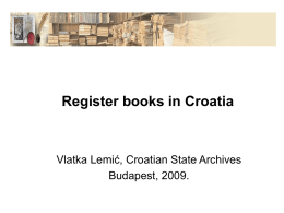 Register books in Croatia