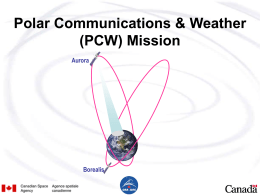 CSA - Polar Communications and Weather Mission