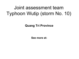 Joint assessment team Typhoon Ketsana