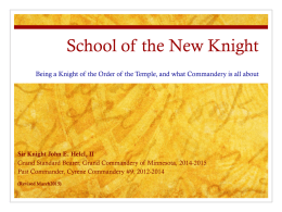 School of the New Knight