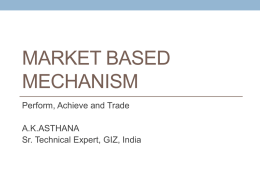 Market based mechanism