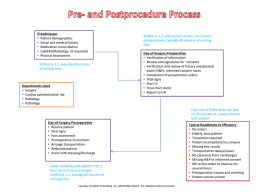 Pre and Postprocedure Process Flow Diagram
