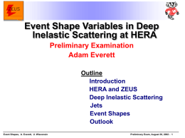 Event Shape Variables and DIS at HERA