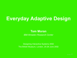 Everyday Adaptive Design