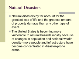 Nat Disasters - Indiana University of Pennsylvania