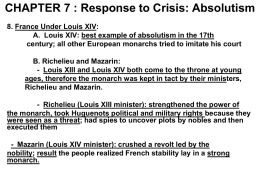 CHAPTER 7 : Response to Crisis: Absolutism.3
