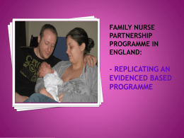 Family Nurse Partnership programme in England: an introduction