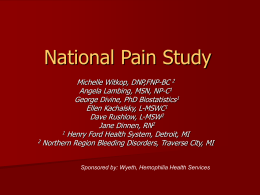 National Pain Study - Henry Ford Health System