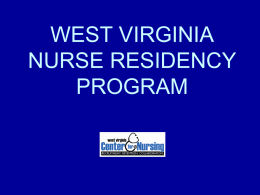 RESIDENCY PROGRAM - Home | West Virginia Center for Nursing