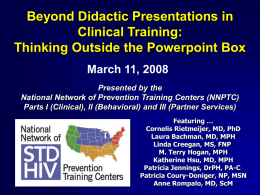Beyond Didactic Presentations in Clinical Training
