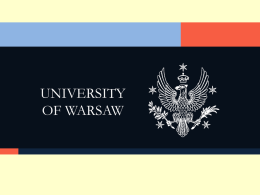 Slajd 1 - Praktyki Erasmus WPIA UW