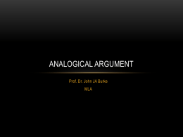 Analogical Argument