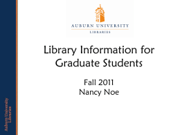 Library Resources for the Analogy Speech