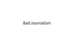 Bad Journalism - Michael Johnson's Homepage
