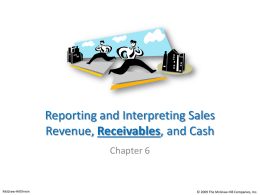 Reporting and Interpreting Sales Revenue, Receivables, and