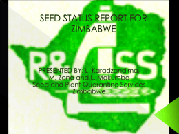 SEED CONTROL IN ZIMBABWE